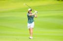 Leona Maguire of Ireland plays the second shot during at hole 9 the Honda LPGA Thailand 2022 Round1 at Siam Country Club Pattaya Old Course on March 10, 2022 in Chonburi, Thailand.